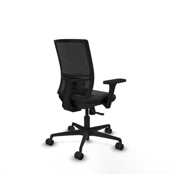 PIQUERAS Y CRESPO Silla de oficina Yunquera con mecanismo Sincro, Gris oscuro y Negro
