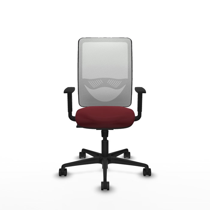 PIQUERAS Y CRESPO Silla de oficina Zulema con mecanismo Sincro, Granate y Blanco PIQUERAS Y CRESPO Silla de oficina Zulema con mecanismo Sincro, Granate y Blanco
