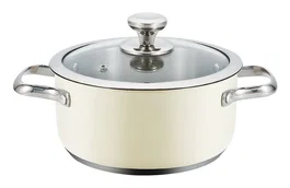 HAEGER Sartén Multiuso Pastel Pot de 18 cm en Acero Inoxidable con Tapa de Cristal, Apta para Inducción, Gas y Vitrocerámica (Modelo PA-18H.006A)