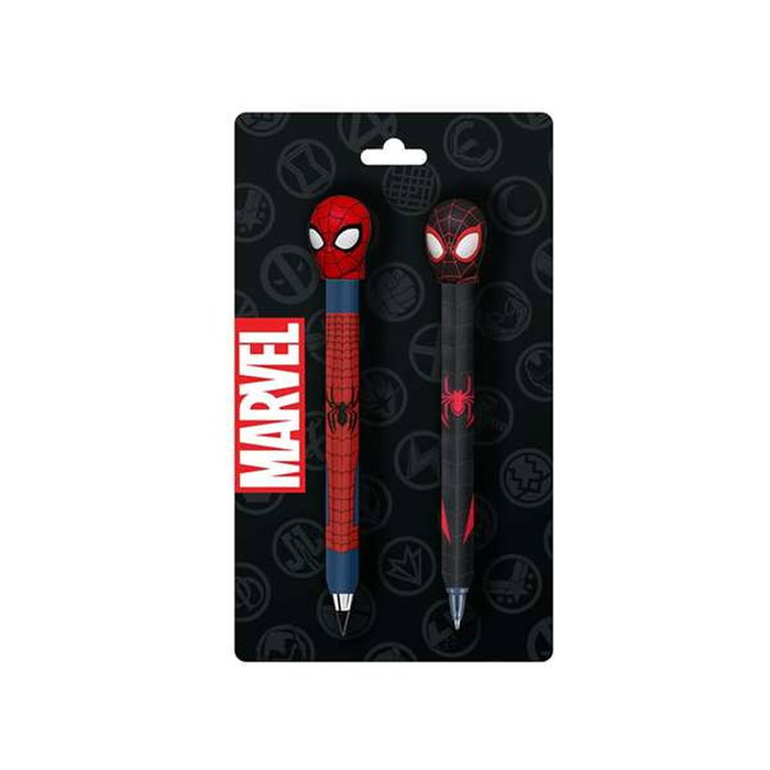 Karactermania Pack de Lápiz Eternal y Bolígrafo de Gel Spiderman Peter Rojo