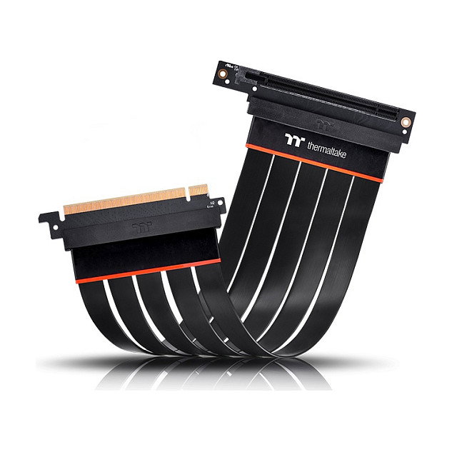 Thermaltake AC-060-CO1OTN-C2 Extensor PCI Express 4.0 16x 200 mm, Cable 90 Grados, Conector Macho-Hembra, Negro