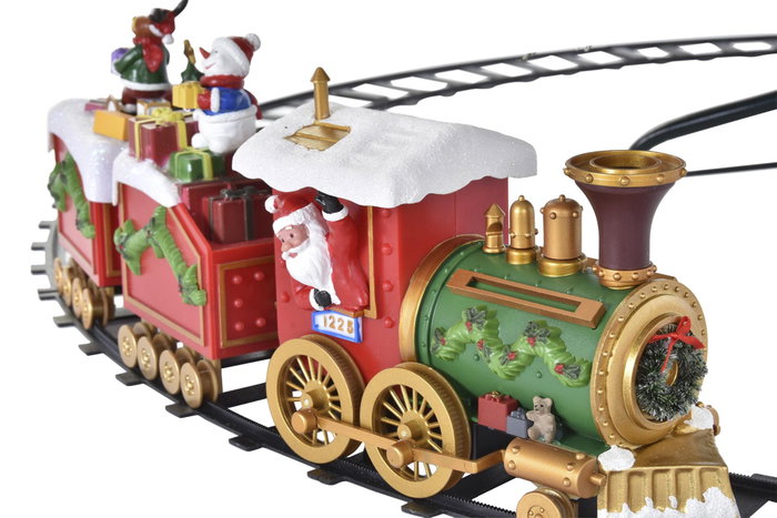 DKD Home Decor Tren LED de Resina con Movimiento Musical DKD Home Decor Tren LED de Resina con Movimiento Musical