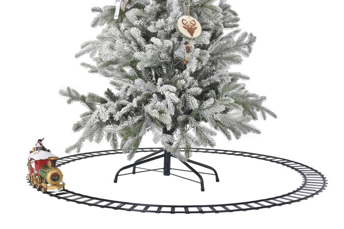 DKD Home Decor Tren LED de Resina con Movimiento Musical DKD Home Decor Tren LED de Resina con Movimiento Musical