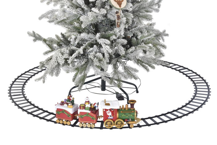 DKD Home Decor Tren LED de Resina con Movimiento Musical DKD Home Decor Tren LED de Resina con Movimiento Musical