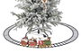 DKD Home Decor Tren LED de Resina con Movimiento Musical