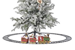 DKD Home Decor Tren LED de Resina con Movimiento Musical