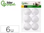 Liderpapel Figura de espuma blanca de 7 cm, bolsa de 6 unidades