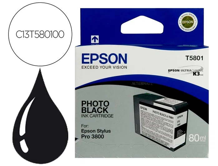 Epson Cartucho de tinta T5801 Negro Photo 80 ml