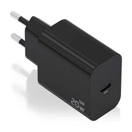 Aisens A110 - 0939 Cargador GaN 20W USB-C PD3.0 con Carga Rápida para Smartphone, Tablet, Portátil - Negro