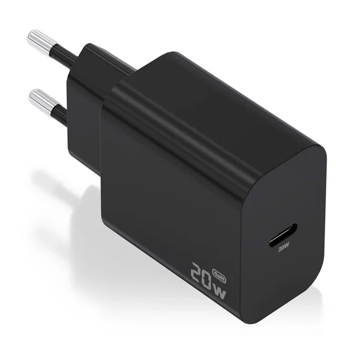 Aisens A110 - 0939 Cargador GaN 20W USB-C PD3.0 con Carga Rápida para Smartphone, Tablet, Portátil - Negro