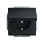 BUSCH-JAEGER BJ 20 EUK-885 toma de corriente con tapa abatible Future Linear negro mate