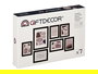 Giftdecor Set 7 Portafotos Mural Negro 35x25x6cm, Madera Eucalipto, Portafotos 13x18cm, 15x20cm, 21x30cm (Set de 6)