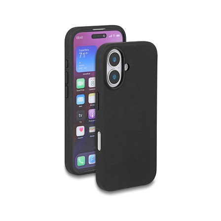 DeLOCK 81256 Funda para iPhone 16 MagSafe de Silicona Soft-Touch Negro - Compatible con Apple, Protección Anti-Caídas