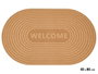 GIFTDECOR Felpudo Welcome Marrón 50x80cm