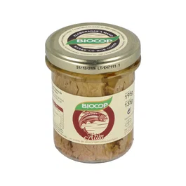 BIOCOP Filetes de Atún 195Gr. Bio en Aceite de Oliva Virgen Extra Ecológico