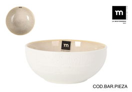 La Mediterranea Bol "Calobra" Crema 15.5 cm x 6.2 cm (24 Unidades)