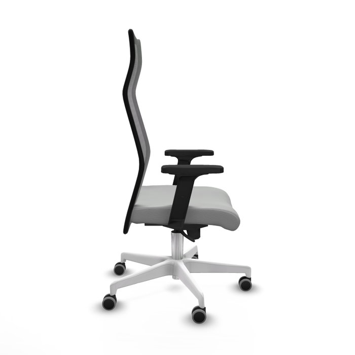 PIQUERAS Y CRESPO Sillón Albacete con Mecanismo Sincro, Similpiel Gris Claro y Malla Negro PIQUERAS Y CRESPO Sillón Albacete con Mecanismo Sincro, Similpiel Gris Claro y Malla Negro