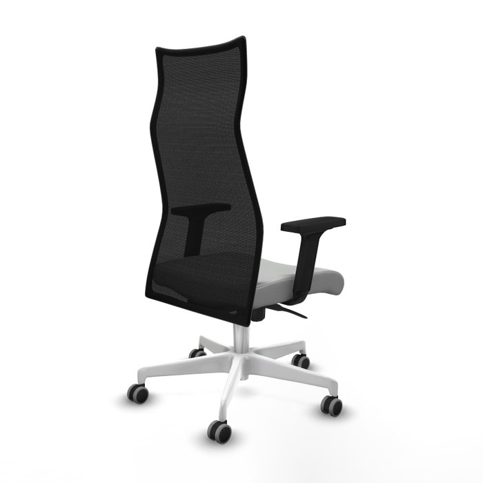 PIQUERAS Y CRESPO Sillón Albacete con Mecanismo Sincro, Similpiel Gris Claro y Malla Negro PIQUERAS Y CRESPO Sillón Albacete con Mecanismo Sincro, Similpiel Gris Claro y Malla Negro
