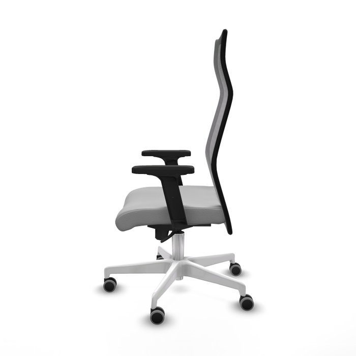 PIQUERAS Y CRESPO Sillón Albacete con Mecanismo Sincro, Similpiel Gris Claro y Malla Negro PIQUERAS Y CRESPO Sillón Albacete con Mecanismo Sincro, Similpiel Gris Claro y Malla Negro