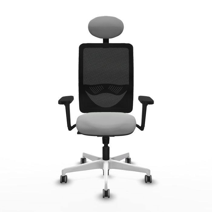 PIQUERAS Y CRESPO Silla de oficina Zulema con mecanismo Sincro, Gris claro y Negro PIQUERAS Y CRESPO Silla de oficina Zulema con mecanismo Sincro, Gris claro y Negro