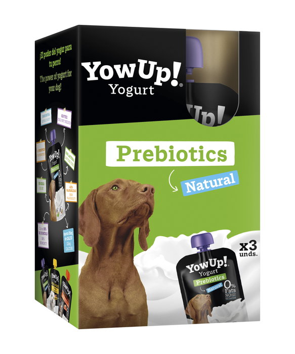 Yow Up! Yogur sin Lactosa Natural para Perros - Alimento Húmedo Complementario, Pack de 3 x 115 g Yow Up! Yogur sin Lactosa Natural para Perros - Alimento Húmedo Complementario, Pack de 3 x 115 g