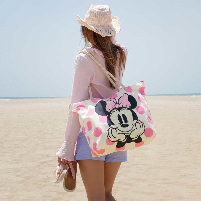 Karactermania Bolsa de Playa Minnie Mouse Soleil Dots Rosa