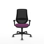 PIQUERAS Y CRESPO Silla de oficina Mardos con mecanismo Sincro, Morado y Negro