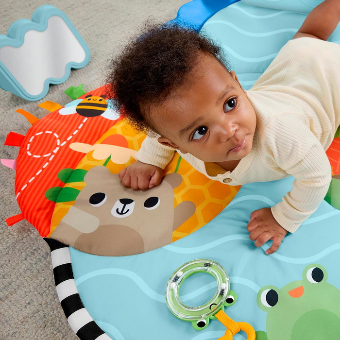 Fisher-Price Gimnasio de Actividades 3 en 1 Pataditas y Balanceo con Móvil y Espejo