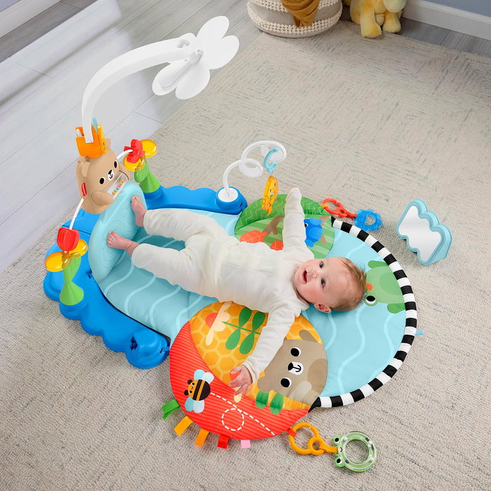 Fisher-Price Gimnasio de Actividades 3 en 1 Pataditas y Balanceo con Móvil y Espejo