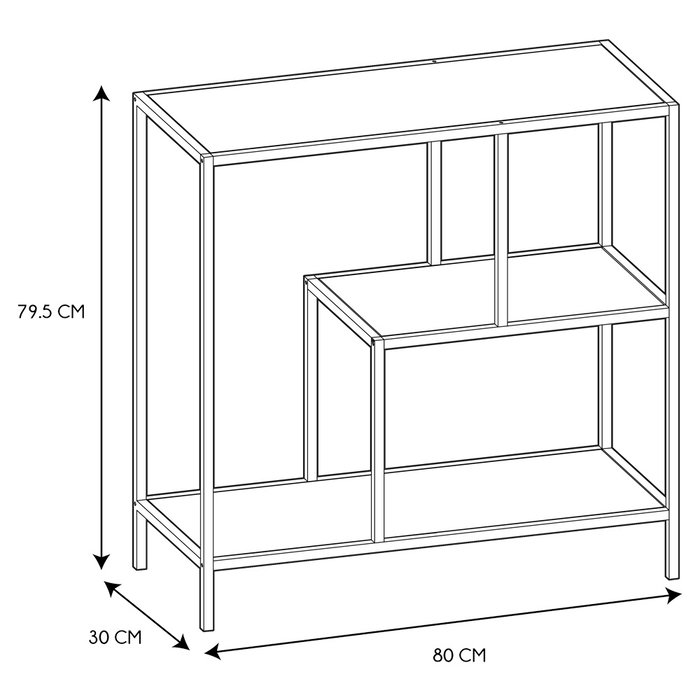 Home Deco Factory Estantería Edison 80x30x79 cm