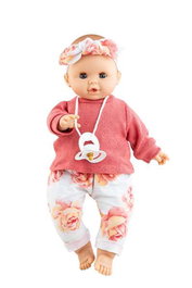 Paola Reina Muñeca Sonia con Ropita, Diadema y Chupete, 36 cm