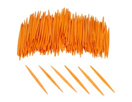 Innspiro Palillos planos naranja 65mm, 250u.