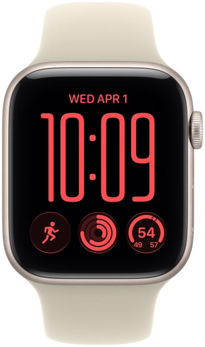 Apple Watch SE 3 GPS + Cellular 44mm Starlight Aluminium Case | Sand Sport Band - M/L Apple Watch SE 3 GPS + Cellular 44mm Starlight Aluminium Case | Sand Sport Band - M/L