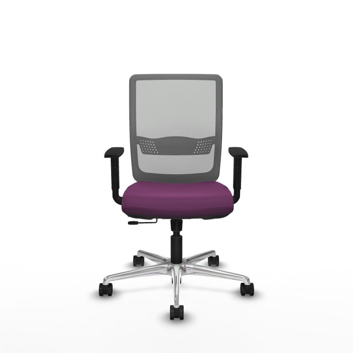 PIQUERAS Y CRESPO Silla de oficina Haches Morado/Gris con mecanismo Sincro/Traslack