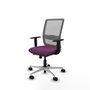 PIQUERAS Y CRESPO Silla de oficina Haches Morado/Gris con mecanismo Sincro/Traslack