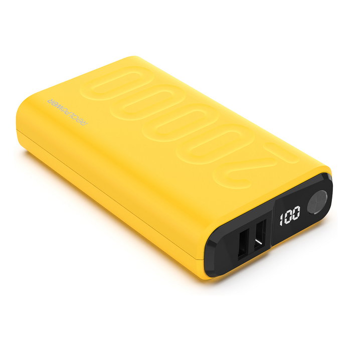 Ultron PB-20000 Powerbank 20000 mAh Amarillo con Carga Rápida PD 20W y 3 Puertos (USB-C, Micro USB, 2x USB-A) - Realpower