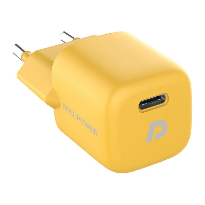 Ultron PB-20000 Powerbank 20000 mAh Amarillo con Carga Rápida PD 20W y 3 Puertos (USB-C, Micro USB, 2x USB-A) - Realpower