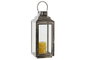 DKD Home Decor Portavela de Aluminio y Cristal 14x14x35 cm Pack de 2