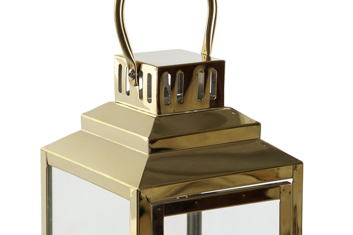 DKD Home Decor Portavela de Aluminio y Cristal 14x14x35 cm Pack de 2