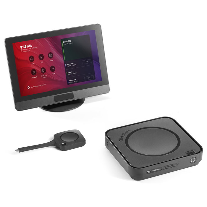 BARCO ClickShare Hub Core Sistema Gestión Videoconferencia 5K Ultra HD con Panel Control, 10.1" Pantalla Táctil, Wi-Fi 7, USB-C