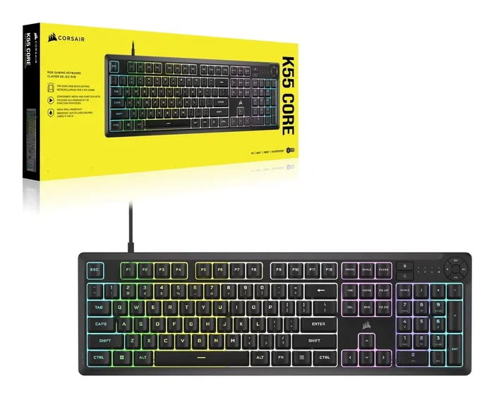 Corsair K55 CORE Negro Distribución Portugués