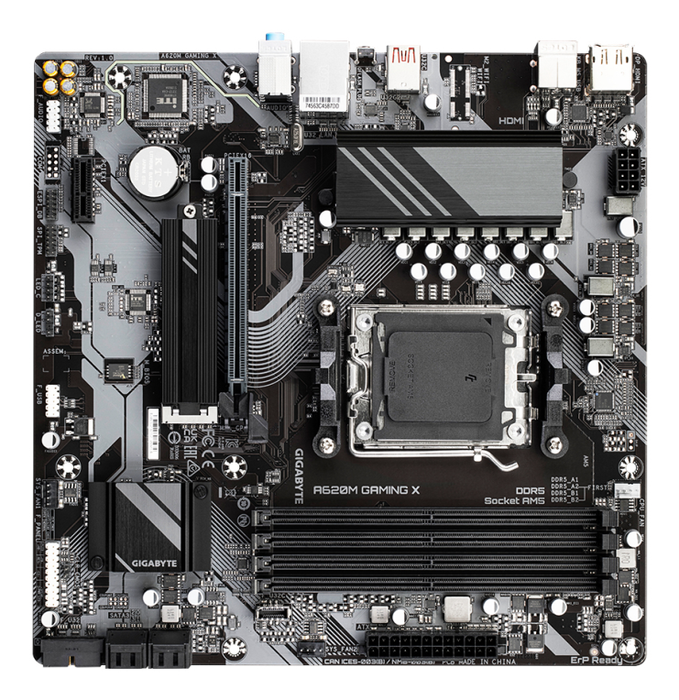 GIGABYTE A620M GAMING X Placa base - AMD Socket AM5, DDR5, M.2 PCIe 4.0, LAN GbE, USB 3.2 Gen 2 para CPUs AMD Ryzen 8000/7000/9000 Series