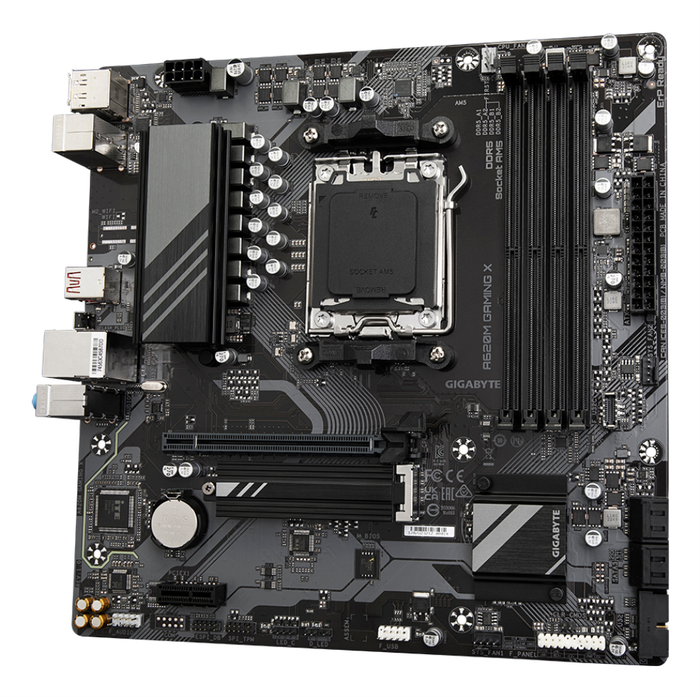 GIGABYTE A620M GAMING X Placa base - AMD Socket AM5, DDR5, M.2 PCIe 4.0, LAN GbE, USB 3.2 Gen 2 para CPUs AMD Ryzen 8000/7000/9000 Series