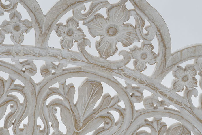 DKD Home Decor Cabecero Cama Indio Natural Blanco 2 x 90 x 182 cm