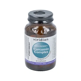Viridian Curcumina Complex Alta Potencia 30 Cápsulas Vegetales con Cúrcuma y Boswellia
