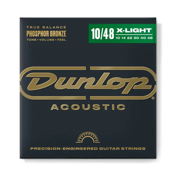 Dunlop Juego Acústica Phosphor Bronze Extra Light 10-48 Cuerdas para Guitarra