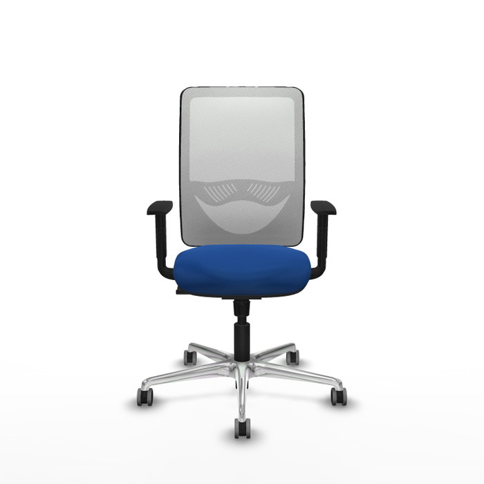 PIQUERAS Y CRESPO Silla de oficina Zulema con mecanismo Sincro, Azul y Blanco