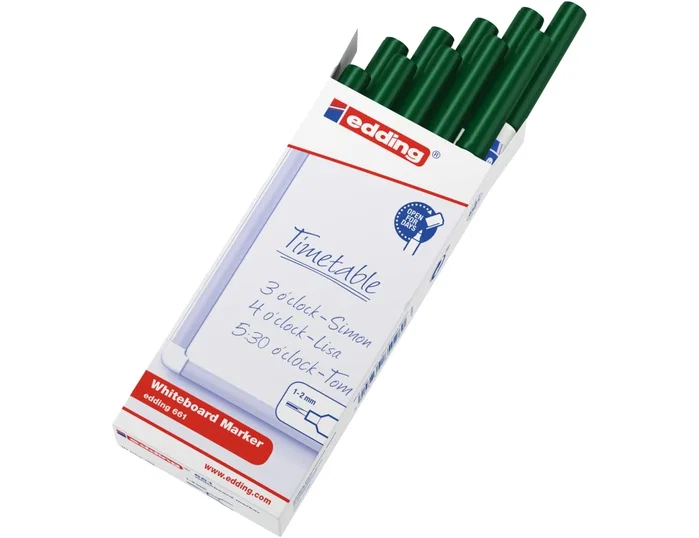 Edding Marcador para Pizarra Blanca 661 Verde (Set de 10) Edding Marcador para Pizarra Blanca 661 Verde (Set de 10)