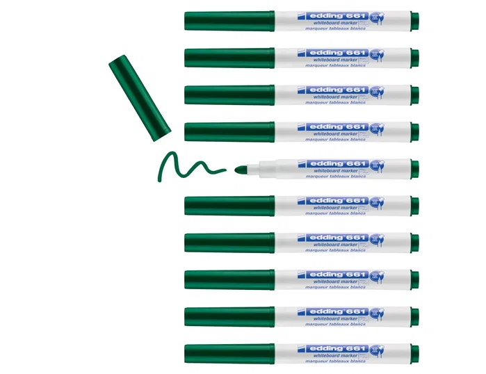 Edding Marcador para Pizarra Blanca 661 Verde (Set de 10) Edding Marcador para Pizarra Blanca 661 Verde (Set de 10)