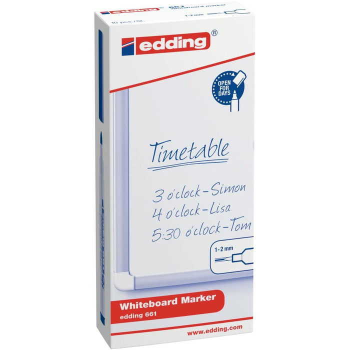 Edding Marcador para Pizarra Blanca 661 Verde (Set de 10) Edding Marcador para Pizarra Blanca 661 Verde (Set de 10)